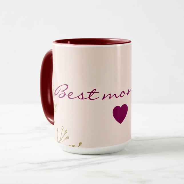 Taza Colección Abstracta de Moda Rosa Mint (Anverso izquierdo)