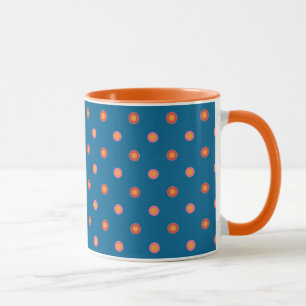 Taza Colección de arte popular Polka Dots Ringer Coffee
