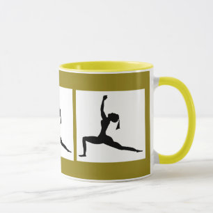 Taza Colección de café mixto de color amarillo "Yoga De