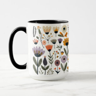 Taza Colección de flores vectoriales