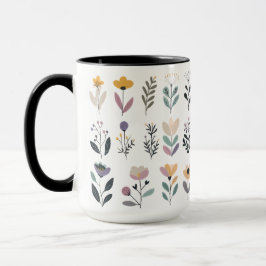 Taza Colección de flores vectoriales