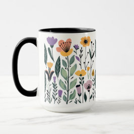 Taza Colección de flores vectoriales
