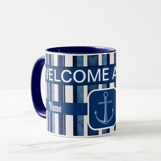 Taza Colección de franjas de barco populares de la mari (Anverso izquierdo)