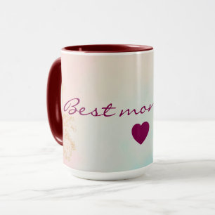 Taza Colección de lujo moderna en rosa suave menta