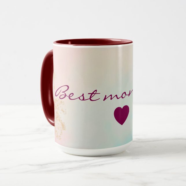 Taza Colección de lujo moderna en rosa suave menta (Anverso izquierdo)