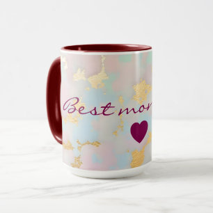 Taza Colección de lujo popular rosa suave menta dorada