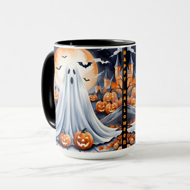 Taza Colección de otoño de calabaza moderna de Hallowee (Anverso izquierdo)