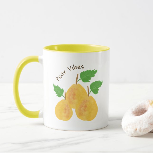 Taza Colección de Peras Doradas (Con donut)