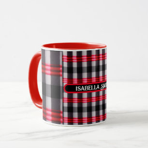 Taza Colección de platillos negros rojos populares