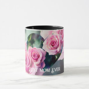 Taza Colección de rosas rosas rosas rosas color de agua