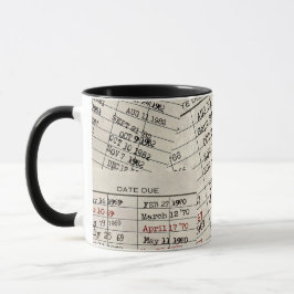 Taza Colección de tarjetas de biblioteca antigua