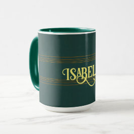 Taza Colección de Textura de Oro Verde de Lujo