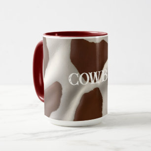 Taza Colección Elegante de Cuero de Vaca Falso de Lujo