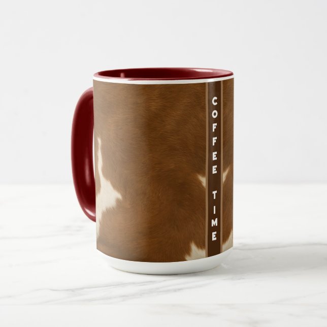 Taza Colección elegante de cuero falso de vaca moderna (Anverso izquierdo)