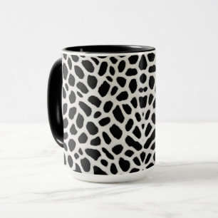 Taza Colección elegante de Leopardo Blanco de lujo