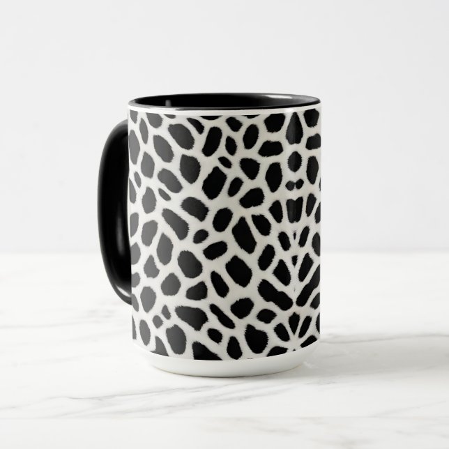 Taza Colección elegante de Leopardo Blanco de lujo (Anverso izquierdo)