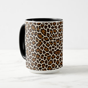Taza Colección elegante de Leopardo Blanco de lujo de m