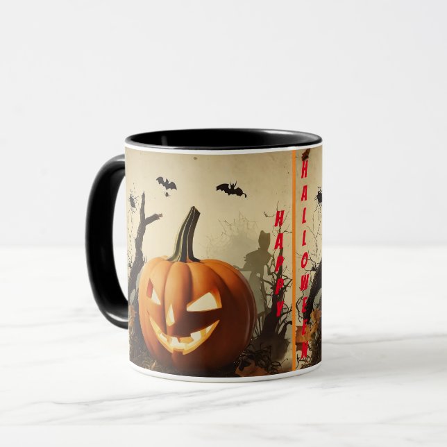 Taza Colección espeluznante de calabaza Halloween (Anverso izquierdo)
