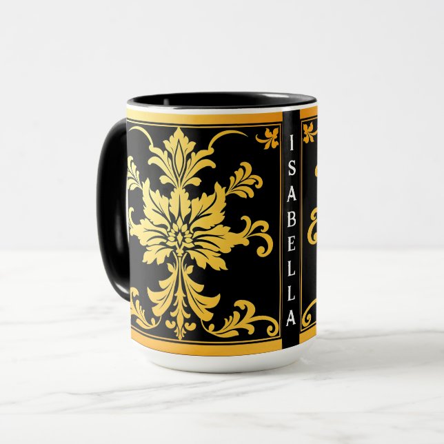 Taza Colección floral elegante de lujo (Anverso izquierdo)