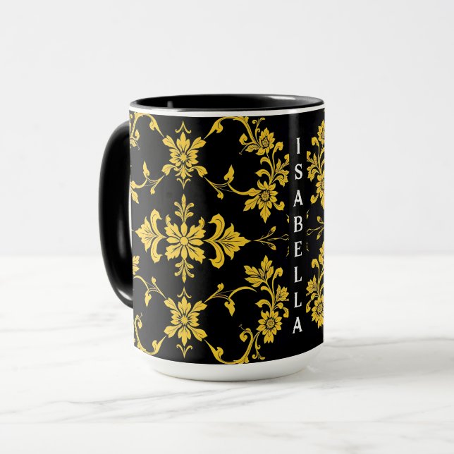 Taza Colección Floral Elegante De Lujo Moderna (Anverso izquierdo)