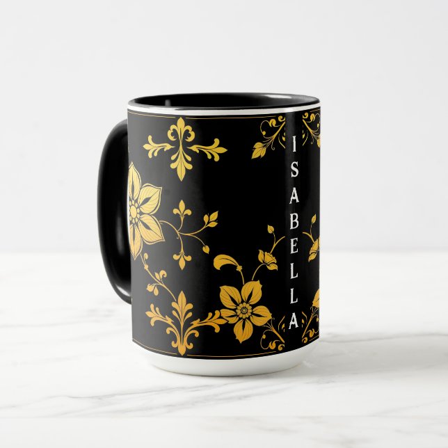Taza Colección Floral Elegante Lujo Popular (Anverso izquierdo)