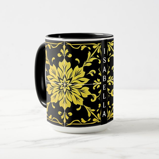 Taza Colección floral elegante y de lujo (Anverso izquierdo)