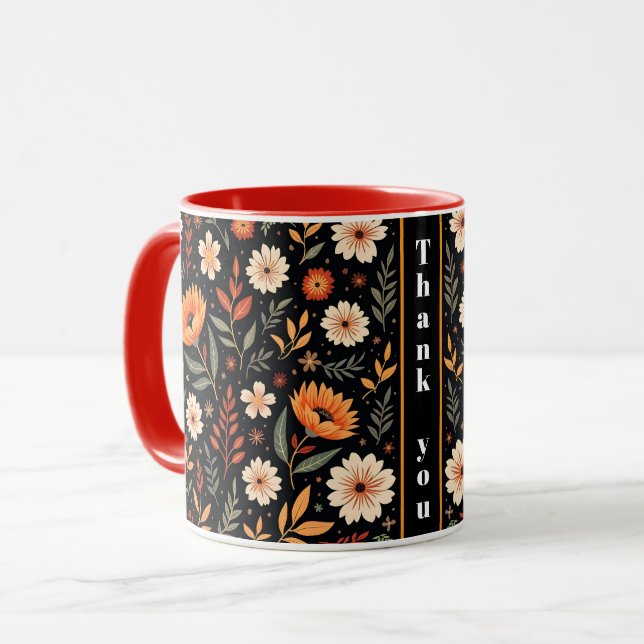 Taza Colección floral moderna de cosecha vintage (Anverso izquierdo)