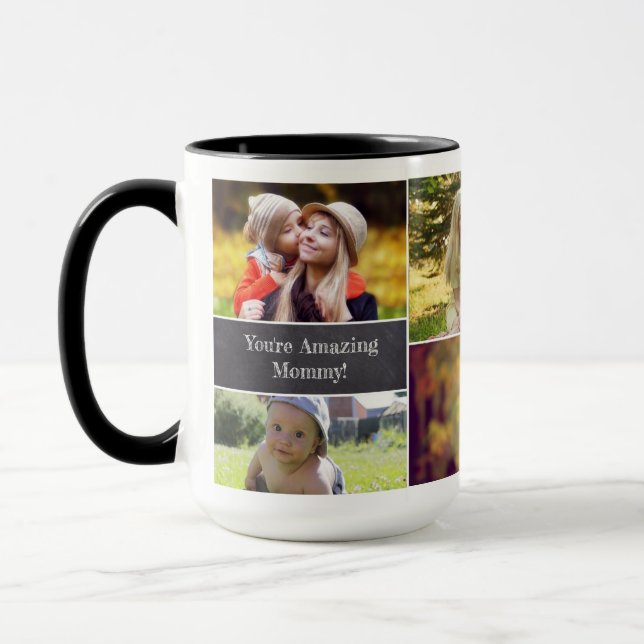 Taza Colección fotográfica de la familia de mamá person (Izquierda)