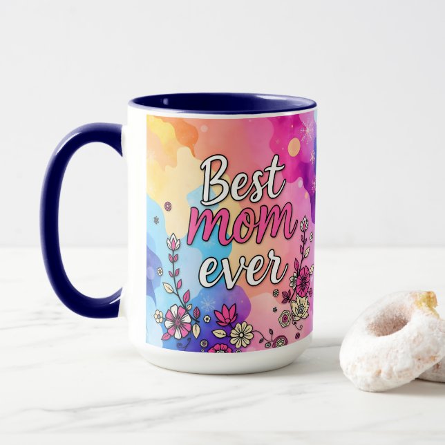 Taza Colección Gift Luxury Floral Trendy (Con donut)