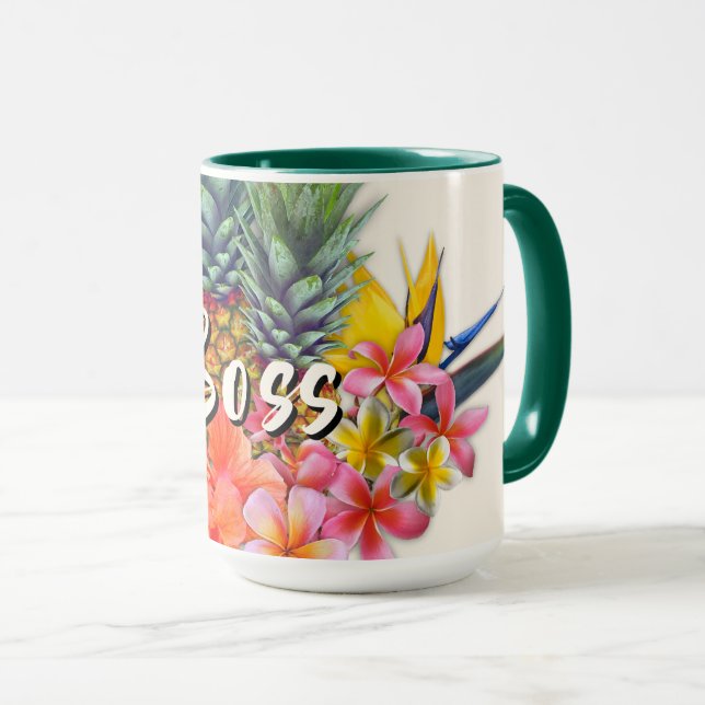 Taza Colección hawaiana Bosque Textos (Anverso derecho)