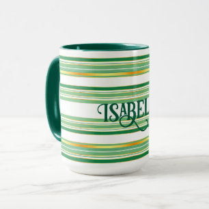 Taza Colección Linen Luxury Popular Green Gold Texture