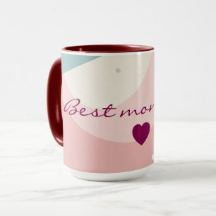 Taza Colección moderna abstracta de menta rosa sonrojad