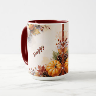 Taza Colección Moderna de Acción de Gracias Otoñal Dora
