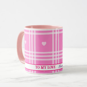 Taza Colección moderna de corazón rosado en relieve