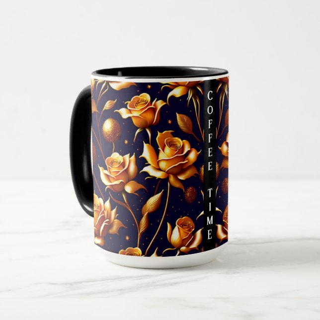 Taza Colección moderna de Luxury Gold Boho Rosa (Anverso izquierdo)