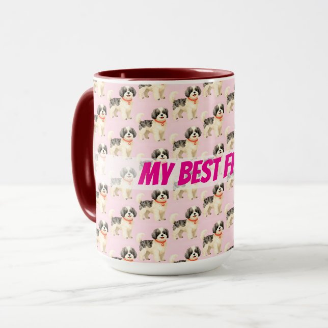 Taza Colección Moderna de Perros de Aseo Personalizados (Anverso izquierdo)