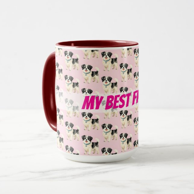 Taza Colección moderna personalizada de aseo de perros (Anverso izquierdo)