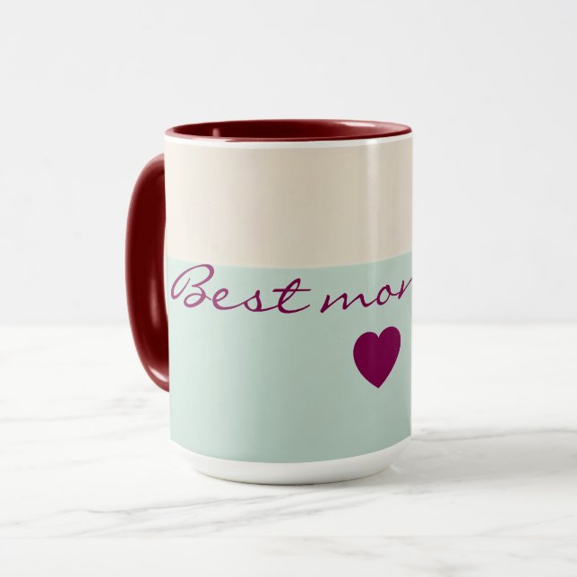 Taza Colección Popular Abstract Rosa Beige Menta (Anverso izquierdo)
