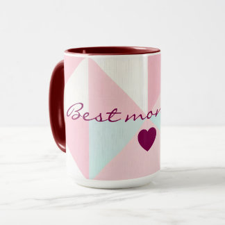 Taza Colección Popular Abstracta Rosa Mint con Rubor