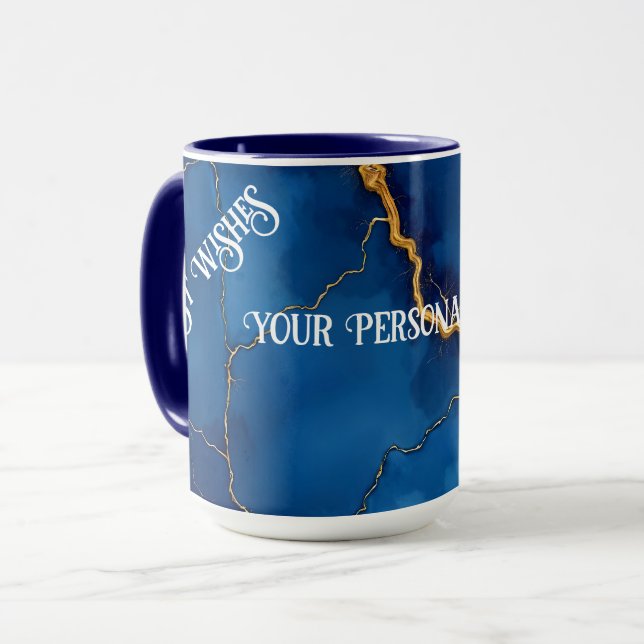 Taza Colección popular de mármol de oro azul (Anverso izquierdo)
