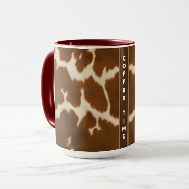 Taza Colección popular elegante de cuero falso de vaca (Anverso izquierdo)