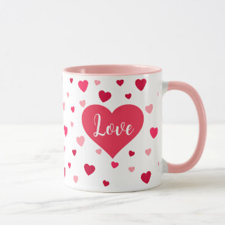 Taza Colección romántica de corazones en San Valentín