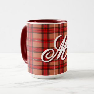 Taza Colección Trendy Tartan de Plantas Rojas Tradicion
