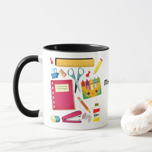 Taza Colegio de profesores abastece a negro (Con donut)
