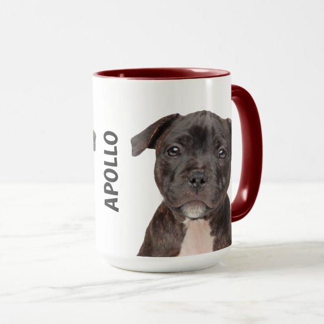 Taza Colga personalizada Staffordshire Terrier (Anverso derecho)