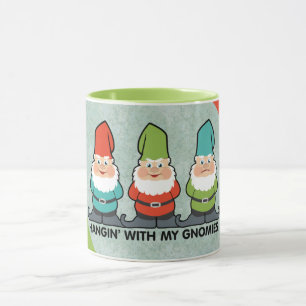 Taza Colgando con mis homies gnomos