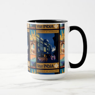 Taza Colgante de afiches de viaje de India