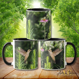 Taza Colibrí con trompa de rubí "In Flowers"