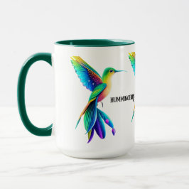 taza colibri multicolor