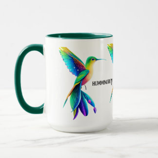 taza colibri multicolor